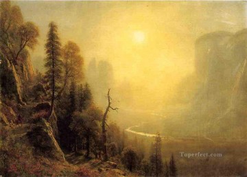 Estudio para el paisaje de Albert Bierstadt del sendero Glacier Point Trail del valle de Yosemite Pinturas al óleo